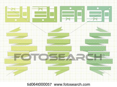 Stock Illustration - illustration set of memo template. Fotosearch