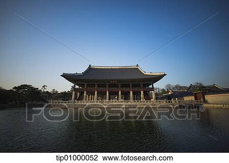 Drawing - images from a historical Korean village. Fotosearch