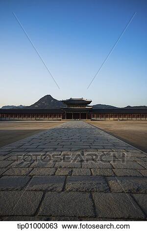 Drawing - images from a historical Korean village. Fotosearch