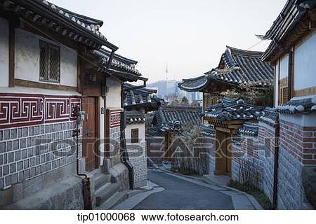 Stock Illustration - images from a historical Korean village. Fotosearch