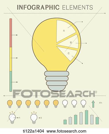 infographic elements of a light bulb View Large Illustration Stock Illustration - infographic elements of a light bulb. Fotosearch