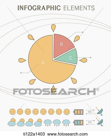 infographic elements of a pie chart View Large Illustration Drawing - infographic elements of a pie chart. Fotosearch