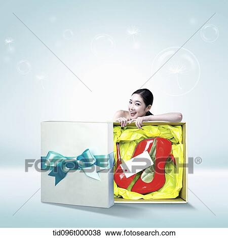 Stock Illustration - memo template featuring woman with shopping items. Fotosearch