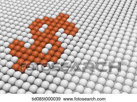 Stock Illustration - orange and white balls making a dollar sign. Fotosearch