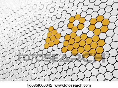 orange and white octagons making a video camera sign View Large Illustration Drawing - orange and white octagons making a video camera sign. Fotosearch