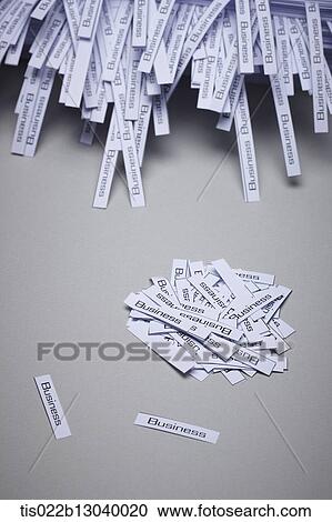 Clipart - papers with words. Fotosearch