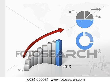 pie charts next to a bar chart View Large Illustration Clip Art - pie charts next to a bar chart. Fotosearch