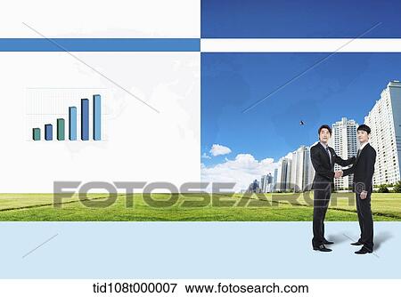 two business men shaking hands View Large Illustration Stock Illustration - two business men shaking hands. Fotosearch