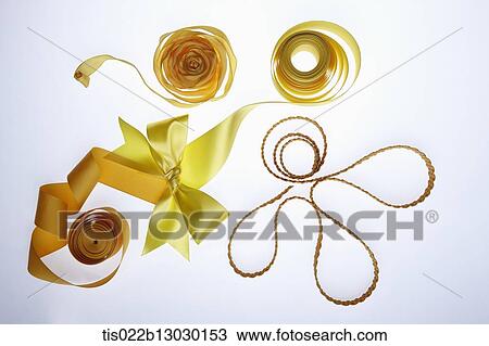 Drawing - yellow ribbons. Fotosearch