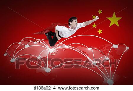 a business man flying View Large Photo Image Picture - a business man flying. Fotosearch