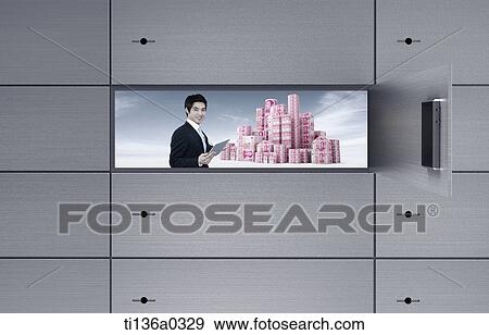 a business man next to a city in a hatch View Large Photo Image Stock Photo - a business man next to a city in a hatch. Fotosearch