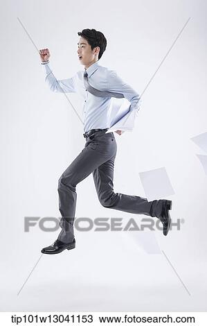 a business man running View Large Photo Image Stock Image - a business man running. Fotosearch