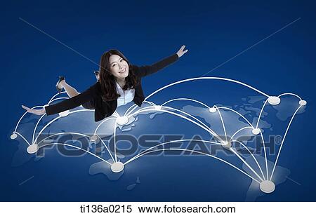 a business woman flying View Large Photo Image Stock Photography - a business woman flying. Fotosearch