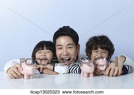 a father helping kids to save money View Large Photo Image Stock Image - a father helping kids to save money. Fotosearch