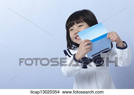a girl with a bankbook View Large Photo Image Picture - a girl with a bankbook. Fotosearch