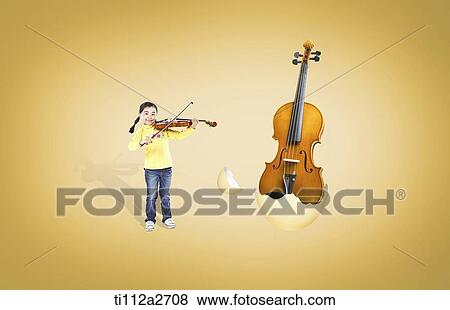 a kid playing violin View Large Photo Image Stock Photo - a kid playing violin. Fotosearch