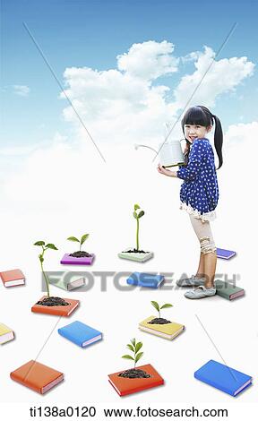a kid with books View Large Photo Image Stock Image - a kid with books. Fotosearch