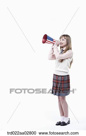 a student in uniform holding a megaphone View Large Photo Image Stock Image - a student in uniform holding a megaphone. Fotosearch
