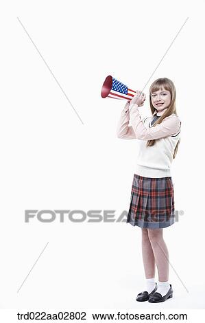 a student in uniform holding a megaphone View Large Photo Image Stock Image - a student in uniform holding a megaphone. Fotosearch