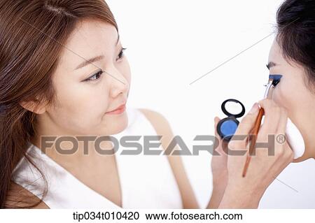 a woman getting professional make up View Large Photo Image Stock Image - a woman getting professional make up. Fotosearch