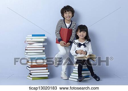 brother and sister reading books View Large Photo Image Stock Image - brother and sister reading books. Fotosearch