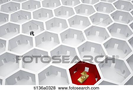 Stock Photo - business people in a maze. Fotosearch