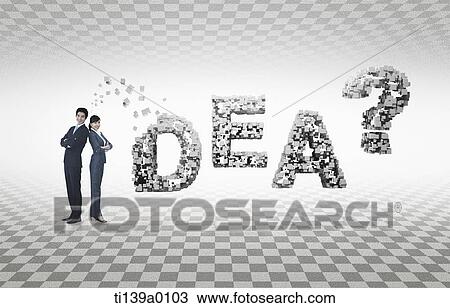 businessman and woman with a word idea View Large Photo Image Stock Image - businessman and woman with a word idea. Fotosearch