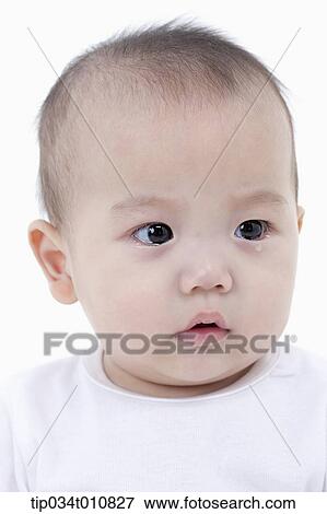 close of a baby after crying View Large Photo Image Stock Photo - close of a baby after crying. Fotosearch