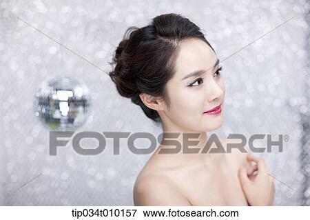 Stock Photo - close up of a woman posing gracefully . Fotosearch