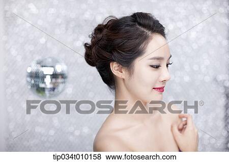 Stock Photo - close up of a woman posing gracefully . Fotosearch