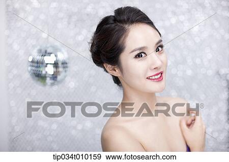 Stock Photo - close up of a woman posing gracefully . Fotosearch