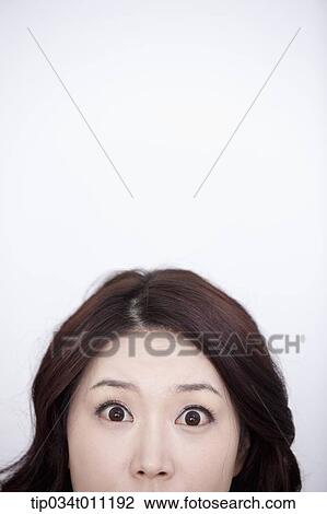 Stock Image - close up shot of a woman. Fotosearch