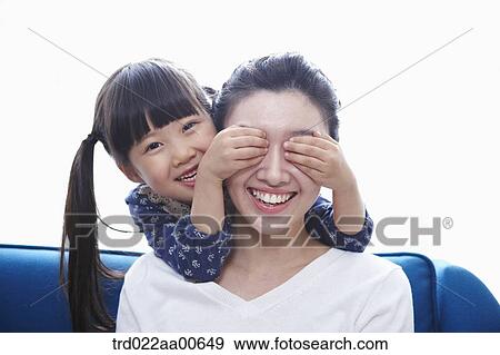 daughter playing with mother View Large Photo Image Stock Photo - daughter playing with mother. Fotosearch