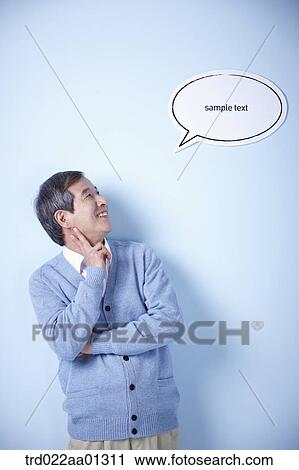 middle aged man with a speech bubble View Large Photo Image Stock Image - middle aged man with a speech bubble. Fotosearch