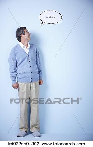 middle aged man with a speech bubble View Large Photo Image Stock Photo - middle aged man with a speech bubble. Fotosearch