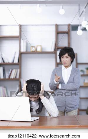 mother scolding daughter View Large Photo Image Stock Image - mother scolding daughter. Fotosearch