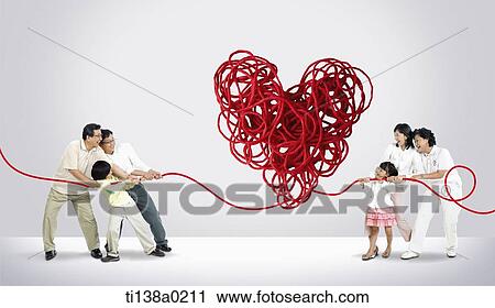 three generations pulling a heart of wires View Large Photo Image Stock Image - three generations pulling a heart of wires. Fotosearch