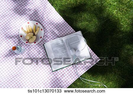 a book next to a picnic set View Large Photo Image Stock Image - a book next to a picnic set. Fotosearch