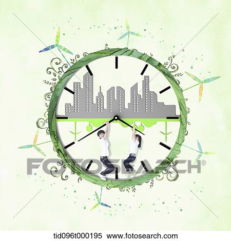 a boy and a girl hanging in clock's hands View Large Photo Image Stock Photography - a boy and a girl hanging in clock's hands. Fotosearch