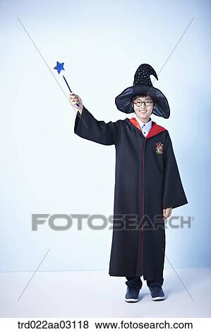 a boy dressed as a wizard View Large Photo Image Stock Photo - a boy dressed as a wizard. Fotosearch