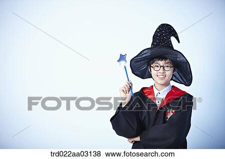 a boy dressed as a wizard View Large Photo Image Stock Photo - a boy dressed as a wizard. Fotosearch