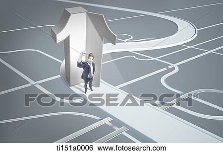 a businessman coming from a number one door View Large Photo Image Stock Photograph - a businessman coming from a number one door. Fotosearch