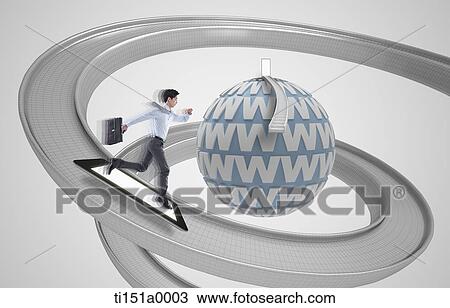 a businessman running on a road View Large Photo Image Stock Image - a businessman running on a road. Fotosearch