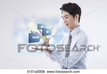 a businessman with hands controlling web sites View Large Photo Image Stock Photo - a businessman with hands controlling web sites. Fotosearch