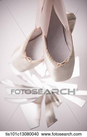 a close up shot of ballet shoes View Large Photo Image Stock Image - a close up shot of ballet shoes . Fotosearch