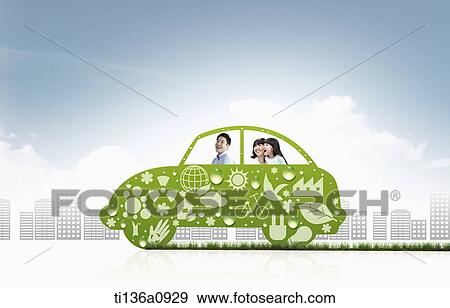 a family in an illustrated car View Large Photo Image Stock Photo - a family in an illustrated car. Fotosearch