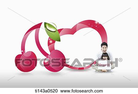 a father and a daughter next to an illustrated cherry View Large Photo Image Stock Image - a father and a daughter next to an illustrated cherry. Fotosearch