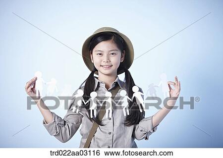 a girl dressed as an explorer View Large Photo Image Stock Photograph - a girl dressed as an explorer. Fotosearch