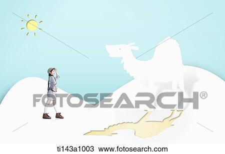 a kid looking at illustrated camel View Large Photo Image Stock Image - a kid looking at illustrated camel. Fotosearch