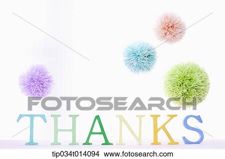 Picture - a letter saying thanks. Fotosearch
